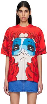 商品pushBUTTON | SSENSE 独家发售红色 Goggles Girl T 恤,商家SSENSE CN,价格¥964图片