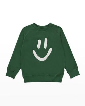 了解迈克达威, MOLO | Kid's Mike Smiley Crewneck Sweatshirt, Size 8-12商品图片 满$400减$100, 满减