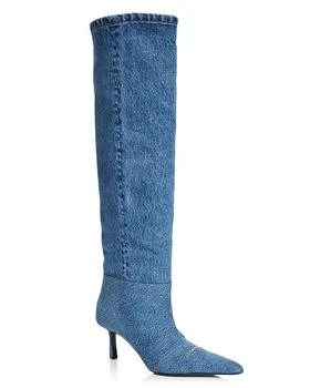 Alexander Wang | Women's Viola Denim Slouch Boots 额外9.5折, 满$100享8折, 满折, 额外九五折