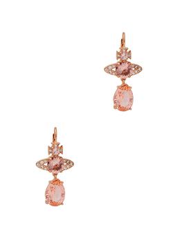Vivienne Westwood | Ismene embellished rose gold-tone drop earrings商品图片,