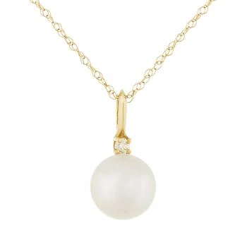 Splendid Pearls | 14K Gold Diamond & Freshwater Pearl Pendant,商家Premium Outlets,价格¥1227