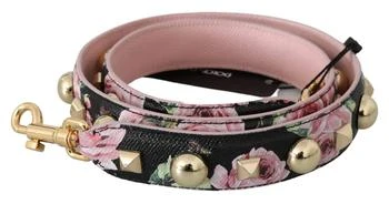 Dolce & Gabbana | Dolce & Gabbana Pink Floral Leather Stud Accessory Shoulder Strap,商家SEYMAYKA,价格¥2110