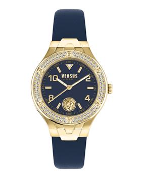Versus Versace | Vittoria Crystal Leather Watch商品图片,额外9折, 额外九折