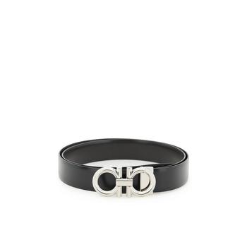 美国菲拉格慕腰带, Salvatore Ferragamo | 欧洲直邮FERRAGAMO菲拉格慕男士黑色皮革板扣腰带皮带简约时尚商品图片 额外8.2折x额外9折, 额外八二折, 额外九折