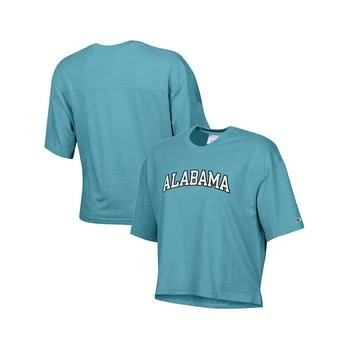 CHAMPION | Women's Aqua Alabama Crimson Tide Vintage-Like Wash Boxy Crop T-shirt 