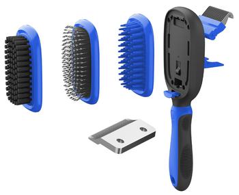 商品Pet Life | Conversion 5-in-1 Interchangeable Dematting and Deshedding Bristle Pin and Massage Grooming Pet Comb,商家Lord & Taylor,价格¥245图片
