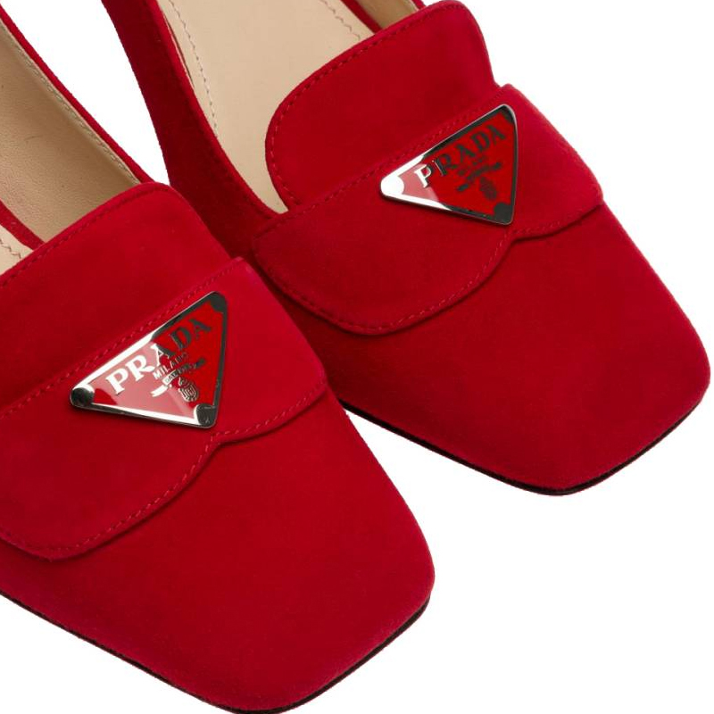 Prada | PRADA 女士红色麂皮高跟鞋 1D016M-008-F0011商品图片,独家减免邮费