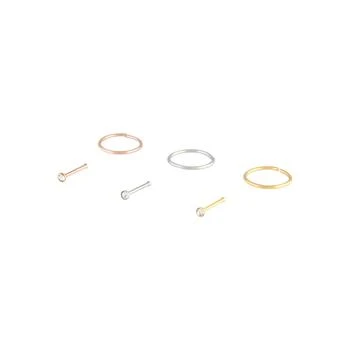 Lovisa | Small Diamante Pin Nose Ring 6 Pack,商家Premium Outlets,价格¥134