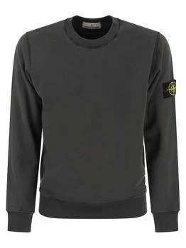 Stone Island | Stone Island Crewneck Logo Patch Sweatshirt 7.6折起, 独家减免邮费