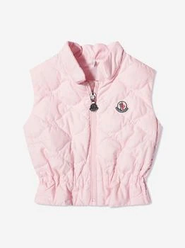 Moncler | Moncler Enfant Baby Girls Down Padded Ambertine Gilet in Pink,商家Childsplay Clothing,价格¥1865