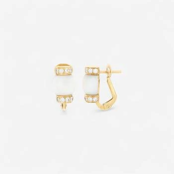 Tavanti | Tavanti Le Carrousel 18K Yellow Gold Diamond & Howlite Earrings JF-75-1195-HO-Y-35,商家Shopworn,价格¥32431