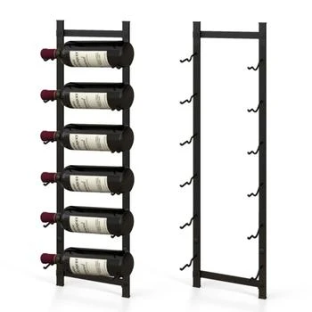 Hivvago | Rust proof Wall Mounted Wine Rack for 6 or 9 Bottles-M,商家Premium Outlets,价格¥246