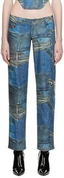 Miaou | Blue Atlas Trousers,商家Ssense US,价格¥959
