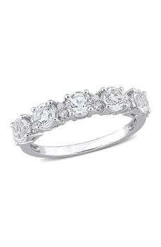 商品DELMAR | Sterling Silver Circle Cut White Topaz Eternity Ring,商家Nordstrom Rack,价格¥378图片