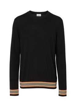 推荐Icon stripe detail merino wool sweater商品