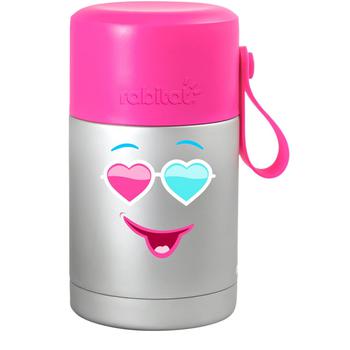 商品Diva insulated food jar with foldable stainless steel spoon in pink图片