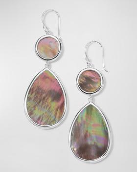 推荐925 Polished Rock Candy® Dot and Teardrop Earrings in Brown Shell商品