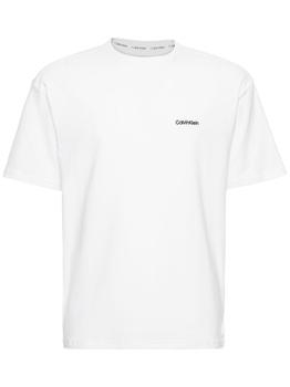 Calvin Klein | Logo Print Cotton Blend T-shirt商品图片,额外6折, 额外六折