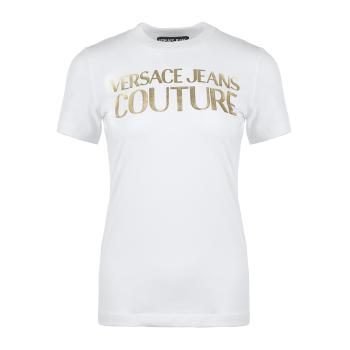 Versace | VERSACE JEANS 女白色短袖T恤 72HAHT01-CJ03T-G03商品图片,满$100享9.5折, 满折