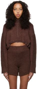 SKIMS | Brown Cozy Knit Cropped Sweatshirt 7.5折