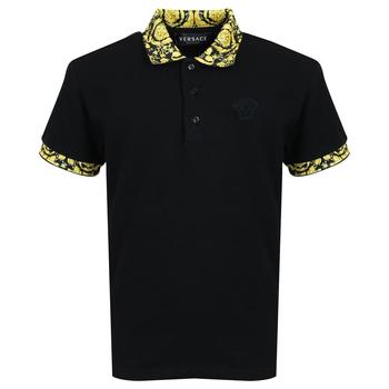 推荐Black Barocco Tipped Polo Shirt商品