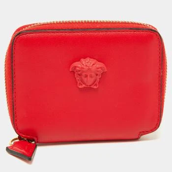 推荐Versace Red Leather Medusa Zip Coin Purse商品