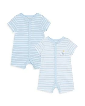 Little Me | Boys' Playtime Striped Rompers, 2 Pack - Baby 