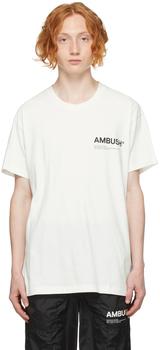 Ambush | White Jersey 'Workshop' T-Shirt商品图片,6.2折, 独家减免邮费