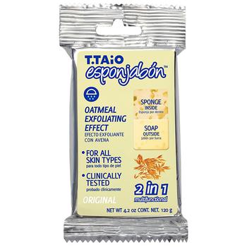 商品T.TAIO Esponjabon | Oat Soap Sponge - Cleansing Shower Scrubber,商家Walgreens,价格¥36图片