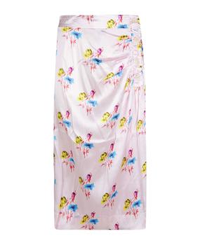 ganni floral pleated shirtdress, Ganni | Floral Print Side Buttoned Skirt商品图片 6.5折