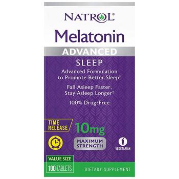 商品Advanced Sleep Melatonin 10 mg Tablets Time Released图片