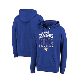 Majestic, Majestic | Men's Threads Royal Los Angeles Rams 2021 NFC Champions Get Big Pullover Hoodie商品图片 7.4折