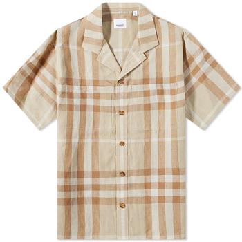雷蒙威是什么牌子, Burberry | Burberry Raymond Check Linen Vacation Shirt商品图片 满$200享9.5折, 满折