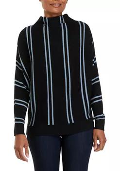 推荐Women's Butter Yarn Striped Pullover Sweater商品