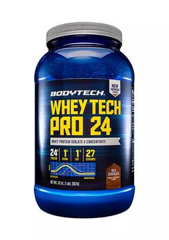商品Whey Tech Pro 24 Whey Protein Isolate & Concentrate Powder - Rich Chocolate (2 Pounds / 27 Servings)图片