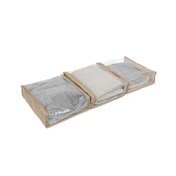 Household Essentials | Under Bed Zippered Sweater Storage Bags with Clear Vision Panel, Set of 3,商家Macy's,价格¥149