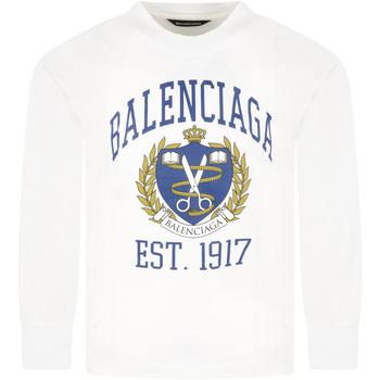 Balenciaga | White T-shirt For Boy With商品图片,