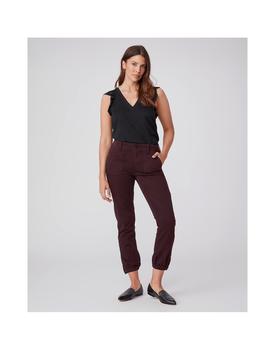 Paige是什么牌子, Paige | Paige Mayslie Cargo Jogger Colour: Vintage Black Cherry商品图片 