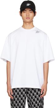 We11done | White Printed T-Shirt商品图片,3.7折