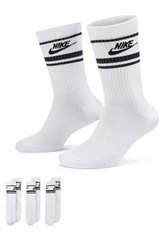 NIKE | Nike Everyday Essential 3 pack socks in white/black商品图片,