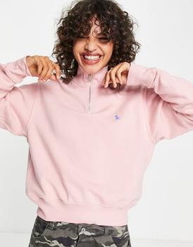 ralph lauren polo, Ralph Lauren | Polo Ralph Lauren half zip long sleeve sweatshirt in pink商品图片 