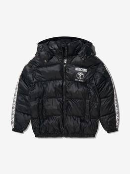 推荐Moschino Black Kids Milano Logo Padded Jacket商品