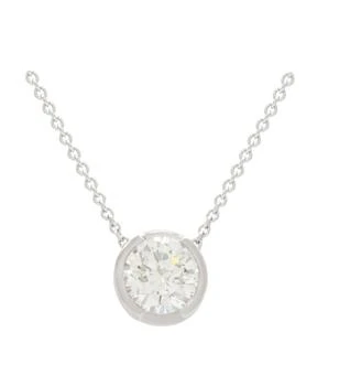 Diana M. | 18kt white gold bezel pendant featuring 1.03 ct I-J Color SI1 Clarity EGL certified round diamond,商家Premium Outlets,价格¥32445
