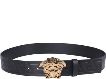 Versace | Versace Medusa Plaque Allover Logo Embossed Belt商品图片,5.7折起