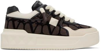 Valentino | Brown & Off-White One Stud XL Sneakers 