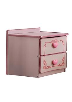 商品Duna Range | 2 Drawer Wooden Nightstand with Heart Knob Pulls, Pink,商家Belk,价格¥1698图片