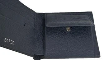 推荐Bally Myie Men's 6230920 Navy Grained Leather Wallet商品