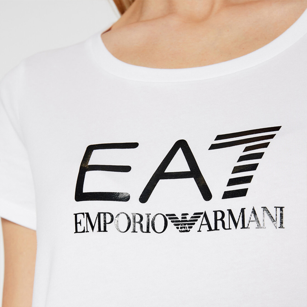推荐EMPORIO ARMANI 女士白色棉质短袖T恤 8NTT63-TJ12Z-0101商品