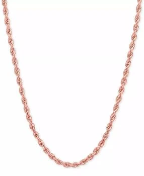 Macy's | 14k Rose Gold Diamond-Cut Rope Chain 18" Necklace (2-1/2mm),商家Macy's,价格¥2150