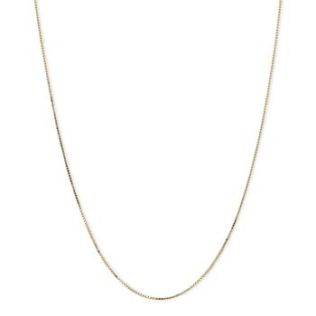商品14k Gold Necklace, 18" Plain Box Chain (1/2mm)图片